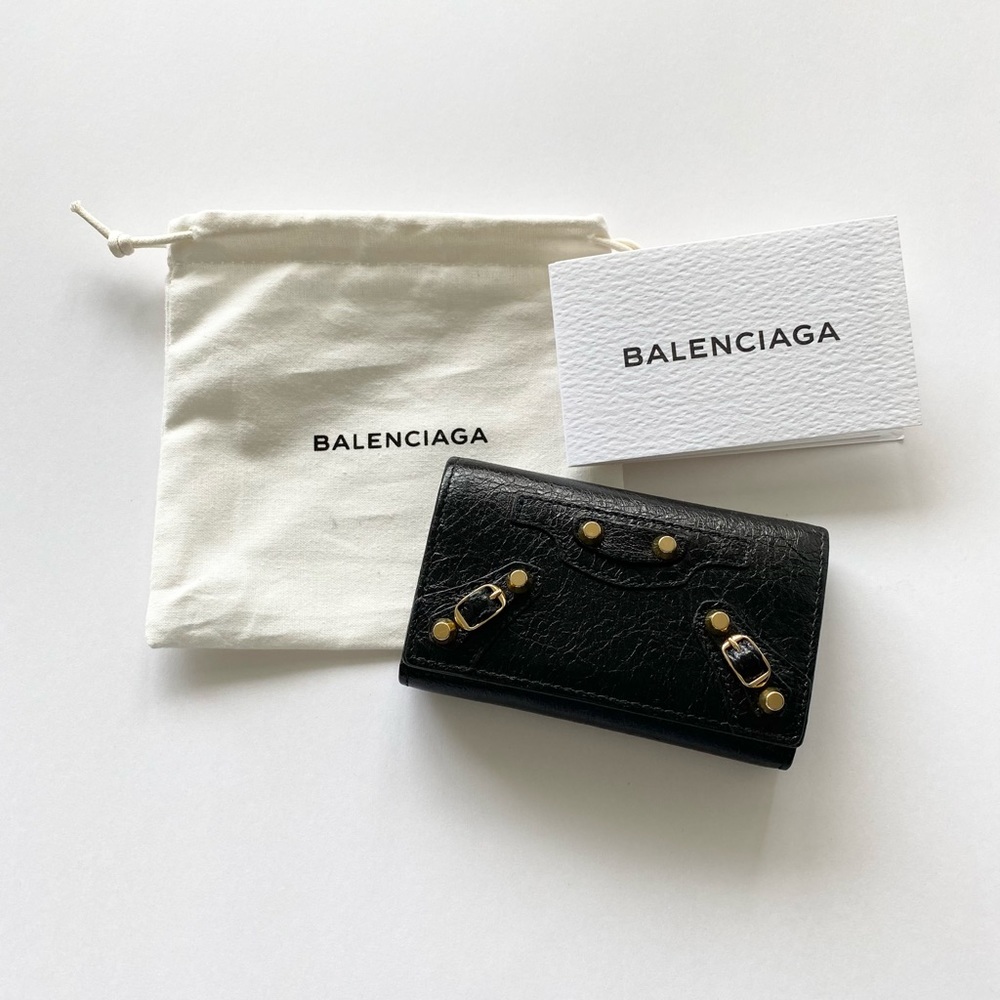 Balenciaga Black Key & Card Holder
